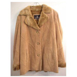 london fog ~ real suede coat / jacket ~ medium